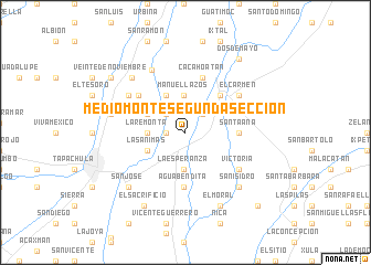 map of Medio Monte Segunda Sección