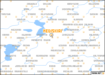 map of Mediškiai