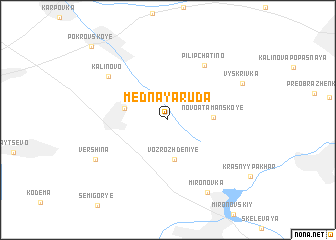 map of Mednaya Ruda