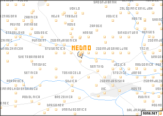 map of Medno