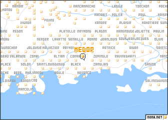 map of Médor