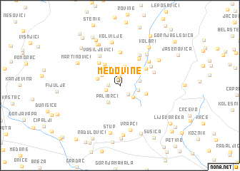 map of Medovine