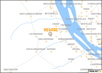 map of Médrac