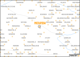 map of Mędrów