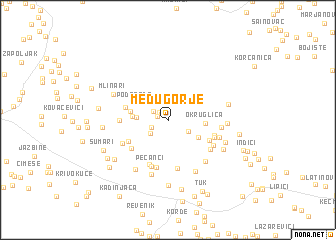 map of Međugorje