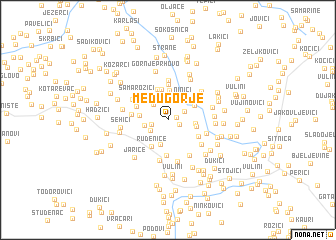 map of Međugorje