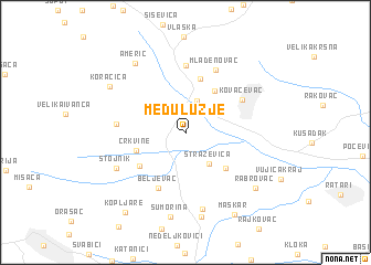 map of Međulužje