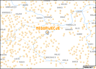 map of Međuriječje