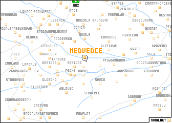 map of Medvedce