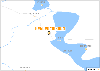 map of Medvedchikovo