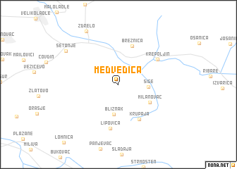 map of Medveđica
