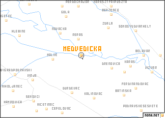 map of Medvedička