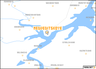 map of Medveditskoye