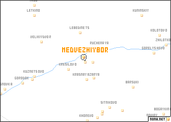 map of Medvezhiy Bor