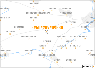 map of Medvezhʼye Ushko