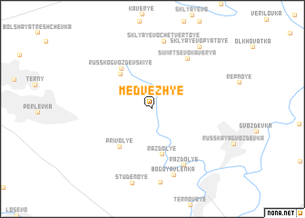 map of Medvezh\