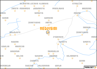 map of Medvišiai