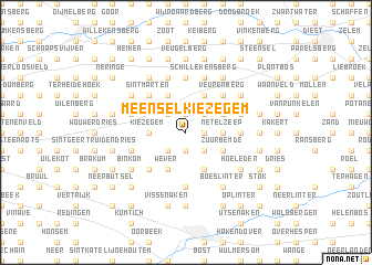 map of Meensel-Kiezegem