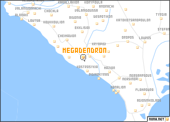 map of Megadéndron