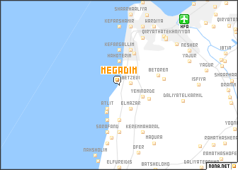 map of Megadim