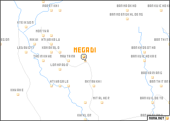 map of Megadi