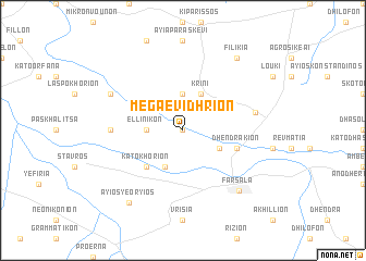 map of Méga Evídhrion