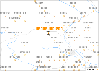 map of Méga Évmoiron