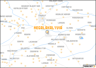 map of Megála Kalývia