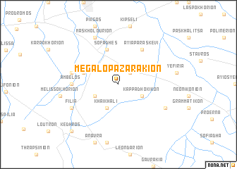 map of Megálo Pazarákion