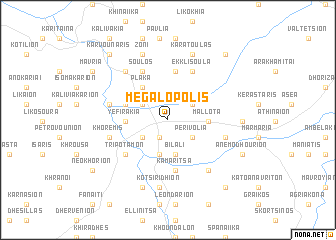 map of Megalópolis