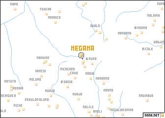 map of Megama