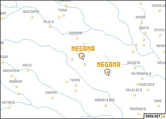 map of Megama