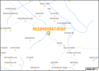 map of Méga Monastírion