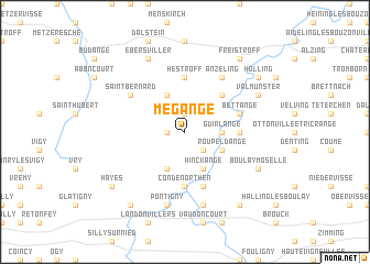 map of Mégange