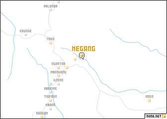 map of Mégang