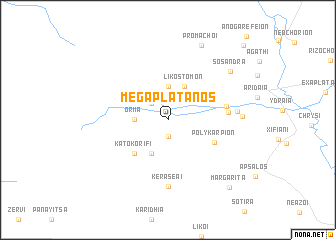 map of Megaplátanos