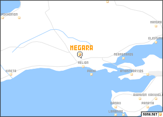 map of Mégara