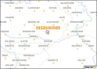 map of Méga Sirínion