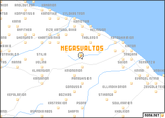 map of Megás Váltos