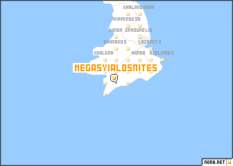 map of Mégas Yialós-Nítes