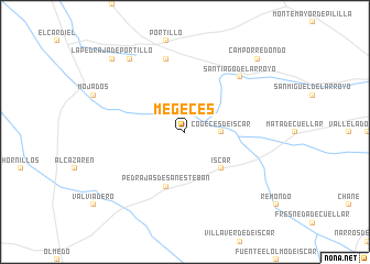 map of Megeces