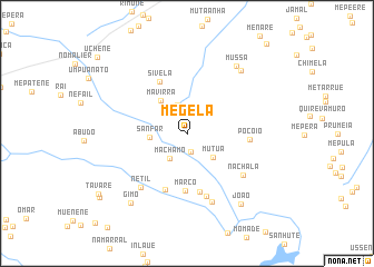 map of Megela