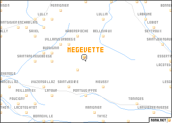 map of Mégevette