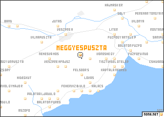 map of Meggyespuszta