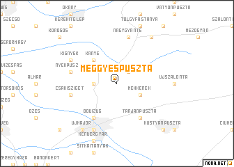 map of Meggyespuszta