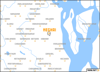 map of Meghāi