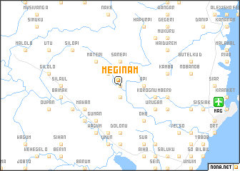 map of Meginam