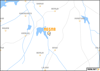 map of Megna