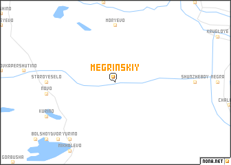 map of Megrinskiy