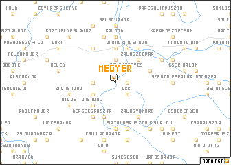 map of Megyer